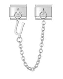 Pulsera unisex de acero inoxidable con dijes de animales: pulsera clásica y moderna con cierre de anilla de resorte
