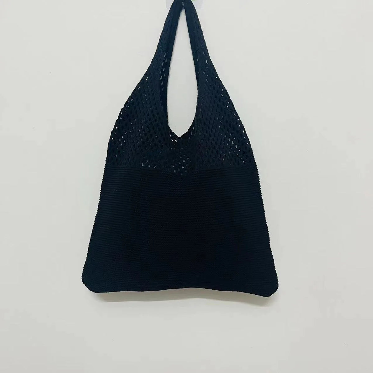 Crochet Shoulder Bag – Stylish Hollow Weaving Tote for Women