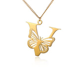 Elegant 18K Gold Butterfly Pendant Necklace – Trendy & Stylish Jewelry for Women