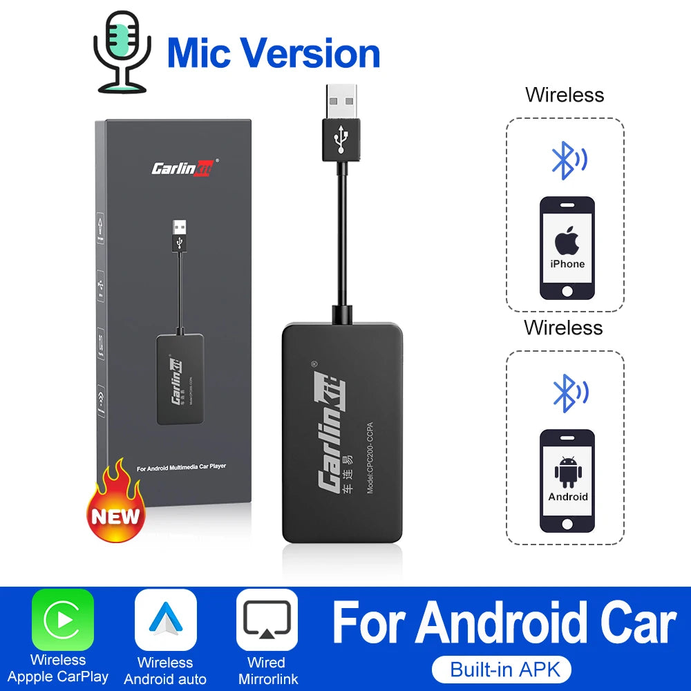 Wireless CarPlay & Android Auto Adapter for Android Car Head Units