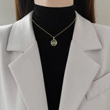 Trendy Stainless Steel Star Pendant Necklace – Women’s Zircon Charm Jewelry
