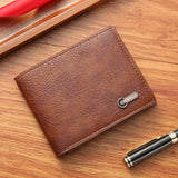 Slim Men’s Bifold Wallet – PU Leather Credit Card Holder & ID Organizer