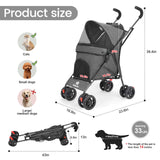 Lightweight Folding Pet Stroller – Travel in Comfort & Style