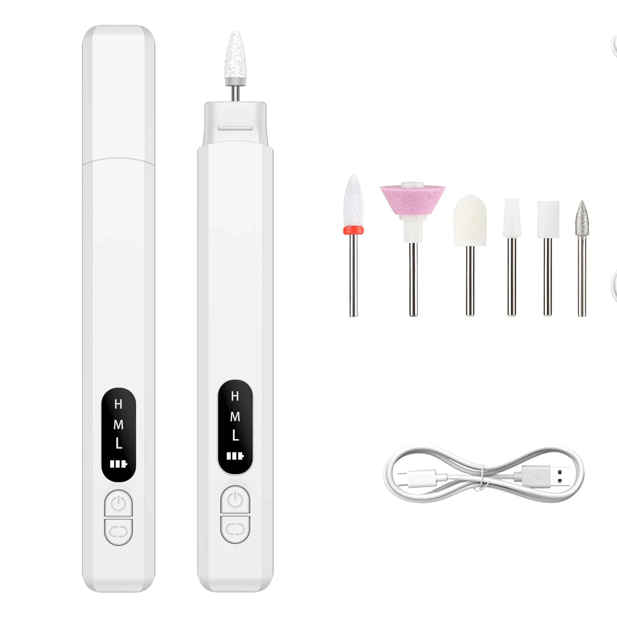 Electric Manicure Drill & Accessory – Stainless Steel Professional Nail Care Tool