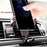 Soporte universal para teléfono con gravedad para automóvil: soporte con clip para rejilla de ventilación del automóvil para teléfonos inteligentes
