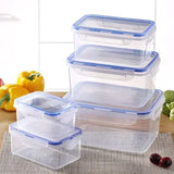 Airtight Plastic Food Storage Container with Lid – Microwave-Safe Fridge Organizer Box