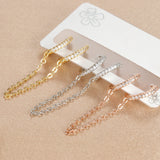Trendy Stainless Steel Hoop Earrings with Cubic Zirconia for Women