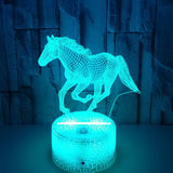 3D Horse LED Night Light – Touch Control Lamp for Kids & Holiday Decor