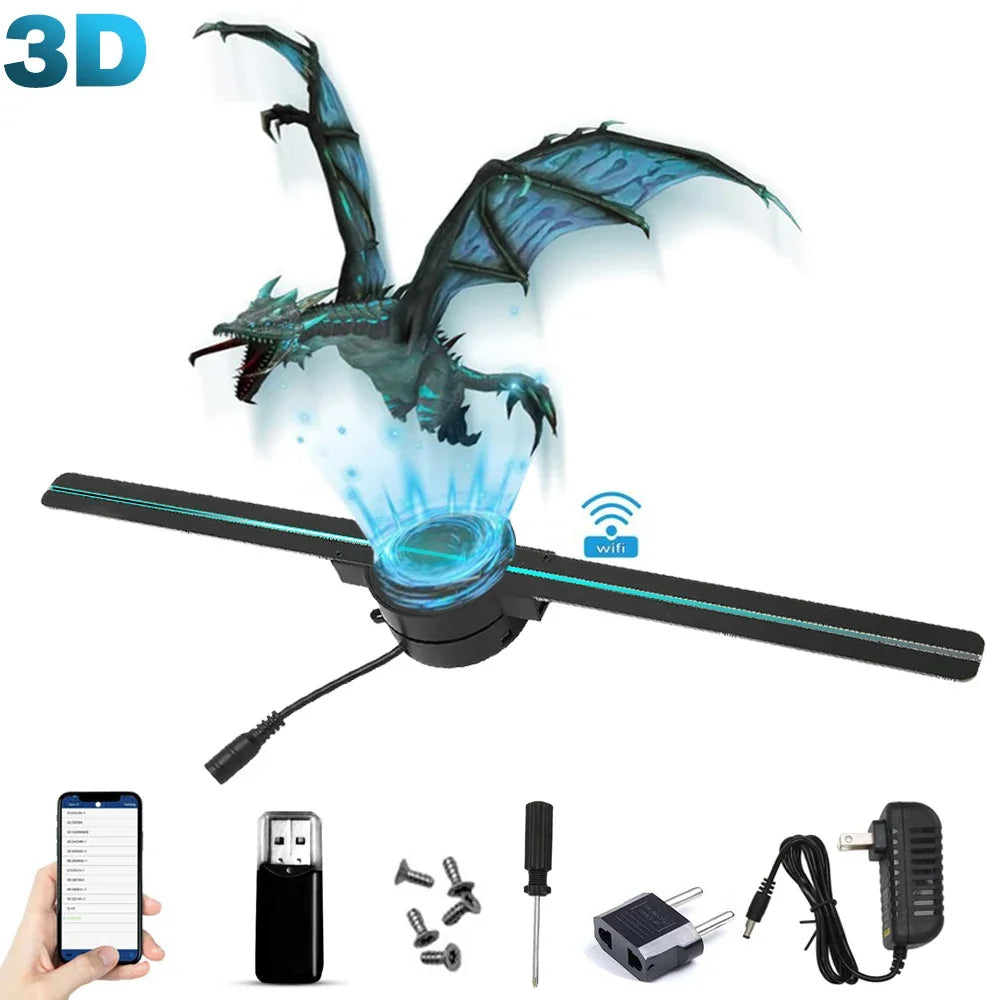3D Hologram Fan Projector – High-Resolution LED Display for Advertising & Visual Marketing