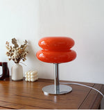 Lámpara de mesa de cristal Macaron: luz nocturna con atenuación tricromática para un ambiente acogedor