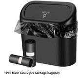 3-Piece Mini Car Trash Can Set – Leak-Proof with Lid & 60 Garbage Bags