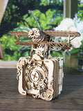 3D Wooden Airplane Music Box Puzzle - "You Are My Sunshine" DIY Model Kit