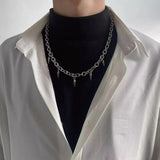 🔥 Gargantilla con remaches estilo punk hip hop: joyas góticas vanguardistas Y2K para hombres y mujeres 🔥