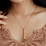 Personalized Coordinate Bracelet & Bar Necklace Set for Men & Women