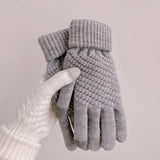 1Pair Women Touch Screen Winter Gloves Autumn Winter Warm Thick Gloves Touch Screen Skiing Gloves Casual Windproof Glove Girls A