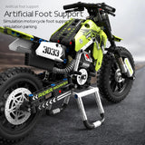 Technical Motorcycle Construction Kits, 1:10 Scale Model, Compatible with Lego Bricks, Building Blocks Toys for Boys & Adults