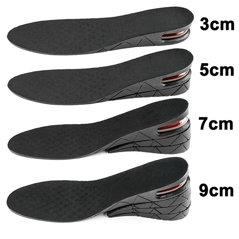 Adjustable Height Increase Insoles with Air Cushion – Invisible Elevator Shoe Inserts for Men & Women (3–9cm Lift)