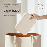 Foldable LED Makeup Mirror with Storage – Portable Vanity Mirror for Travel & Home