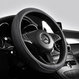 Universal Nappa Leather Steering Wheel Cover – Anti-Slip, Breathable, Sun-Resistant Grip for Cars