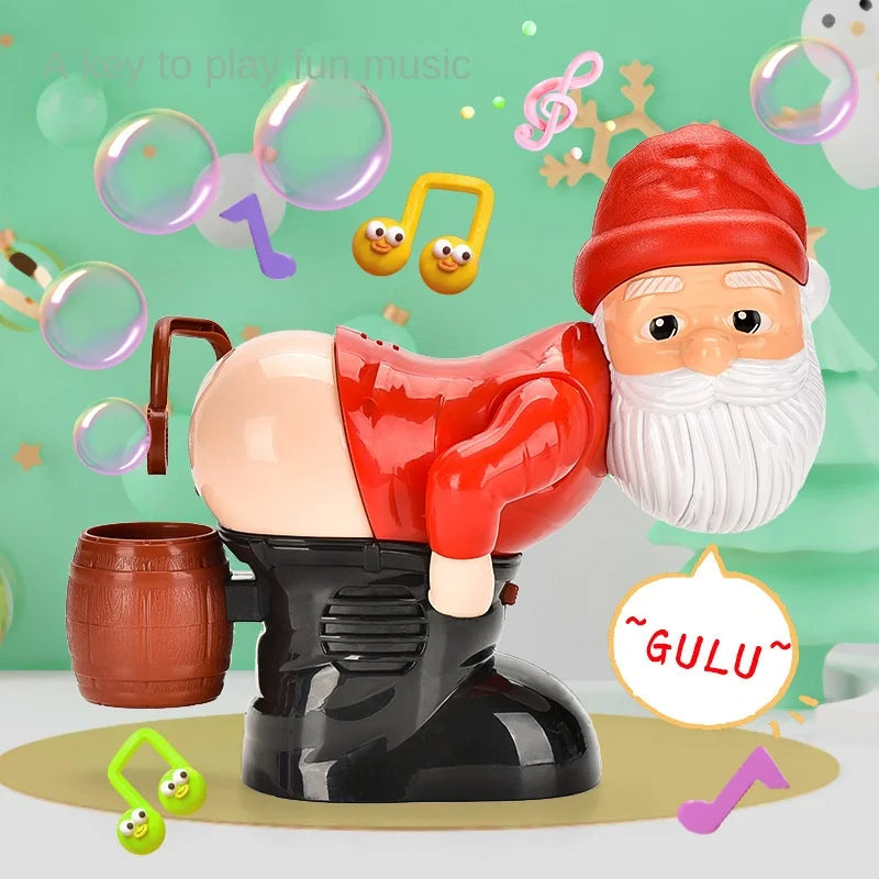Santa Claus Bubble Machine - Musical Electric Bubble Blower with Lights for Kids