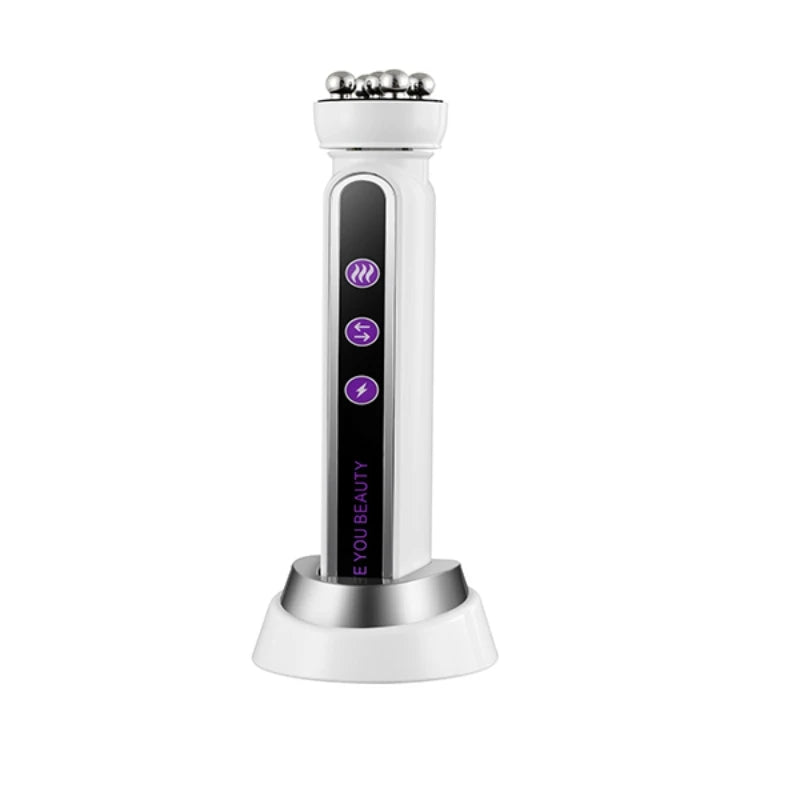 3-in-1 RF EMS Facial Roller – Skin Tightening & Anti-Aging Massager with Heating Function