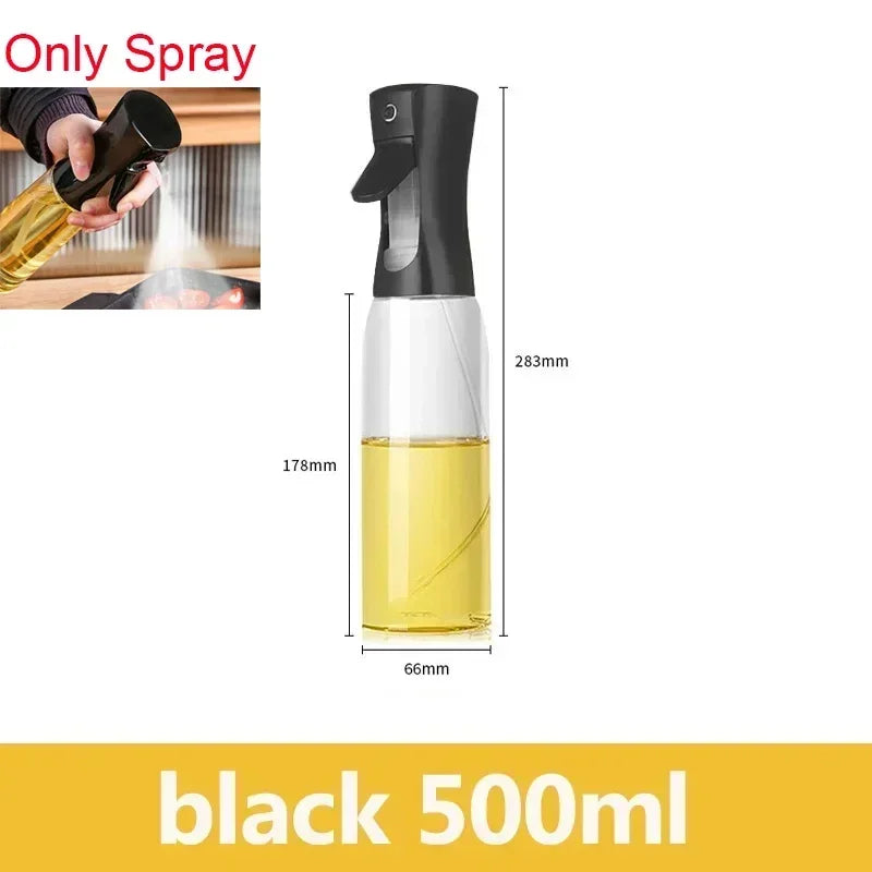 Pulverizador de aceite 2 en 1 de 200/300/500 ml para cocina, pulverizador de aceite, limpiador de aceite, pulverizador de vinagre y salsa de soja, limpiador de contenedores