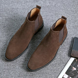 Men’s Chelsea Boots – Comfortable Slip-On Cow Suede Boots with Rubber Outsole for All-Day Wear