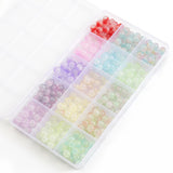28-Color Glass Beads DIY Jewelry Making Kit – 8mm Round Crystal Beads with Accessories