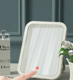 USB-Powered LED Makeup Mirror with Touch Dimming – Compact Vanity Mirror