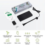 Mini RGB+UV Aquarium Light with Bluetooth App Control – Full Spectrum 9W LED for 20–30cm Fish Tanks