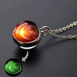 Vintage Round Metal Pendant Necklace – Unisex Fashion Accessory