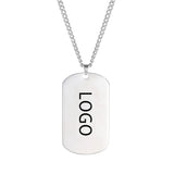 Custom Military Dog Tag Necklace – Personalized Stainless Steel Soldier Name Chain