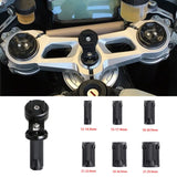 Universal Motorcycle Phone Holder – Adjustable Mount for Handlebar, Stem, and Mirror with Gravity Expansion