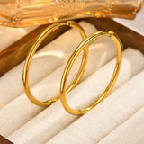 Minimalist Gold Hoop Earrings – Elegant Stainless Steel Jewelry for Women