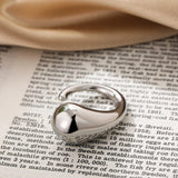 Stainless Steel Irregular Geometric Knot Ring – Trendy Minimalist Statement Jewelry for Women