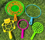 Outdoor Bubble Machine for Kids – Big Bubble Maker Wand Set for Parties & Playtime