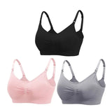 3-Piece Wire-Free Nursing Bra Set – Comfortable Maternity Bra for Breastfeeding Moms