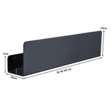 Estante organizador de baño negro con ganchos, estantes de aluminio para decoración de cocina, estante de almacenamiento para ducha de pared