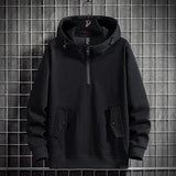 Men's Drop Shoulder Hooded Sweatshirt – Casual Autumn & Winter Pullover
