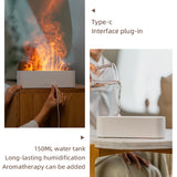 Difusor de aroma de llama: humidificador ultrasónico de vapor frío con luz nocturna de fuego realista
