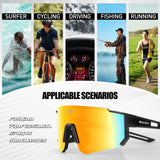Gafas de sol para ciclismo al aire libre SCVCN: gafas deportivas para ciclismo con protección UV400 para hombres y mujeres
