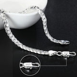 Pulsera con dijes de plata de ley 925: diseño geométrico clásico para ocasiones especiales, bodas y unisex