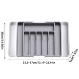 Organizador de cajones expandible para cubiertos: bandeja ajustable para utensilios para una cocina ordenada ✨