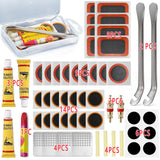 Complete Bike Tire Repair Kit with Patches, Levers & Vulcanizing Fluid