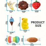 7-Piece Plush Puppy Toy Set – Squeaky Fruit & Vegetable Chew Toys for Small Dogs