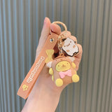 Sanrio Hello Kitty Keychain Set - Cute Kuromi & Cinnamoroll Keyrings for Girls