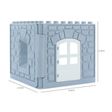 Large Building Block House Set - Doors, Windows & Roof Accessories for Creative Construction Play