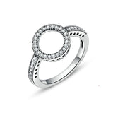 Classic Zircon Wedding Band – Unisex Silver Ring for Engagement, Parties & Special Occasions
