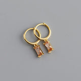 Crystal Stainless Steel Hoop Earrings – Sparkling Trendy Style for Women