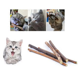 Natural Wood Cat Chew Sticks – 100% Safe Polygonum Catnip Toy for Dental Health & Play